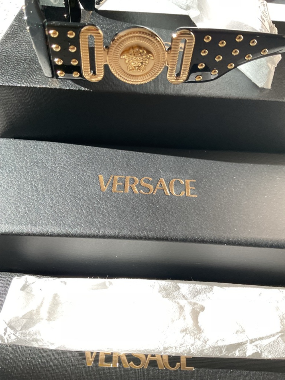 NWT Authentic Versace Unisex Studded Sunglasses - Picture 5 of 5